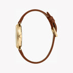 Esprit Women's Brown Leather Watch, Champagne Dial | ES1L314L0025-1