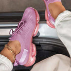 Mesh Air-Cushion Women Sneakers White Women's Sports Shoes Platform Knitted Running Shoes Lightweight Summer Autumn-0