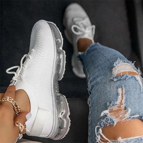 Mesh Air-Cushion Women Sneakers White Women's Sports Shoes Platform Knitted Running Shoes Lightweight Summer Autumn-6